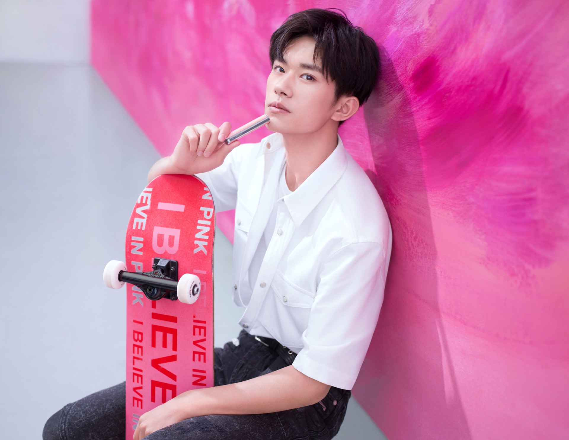 Givenchy pink light campaign visual