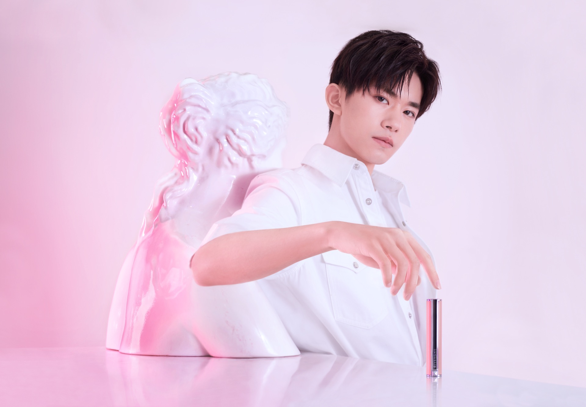 Givenchy pink campaign wide visual